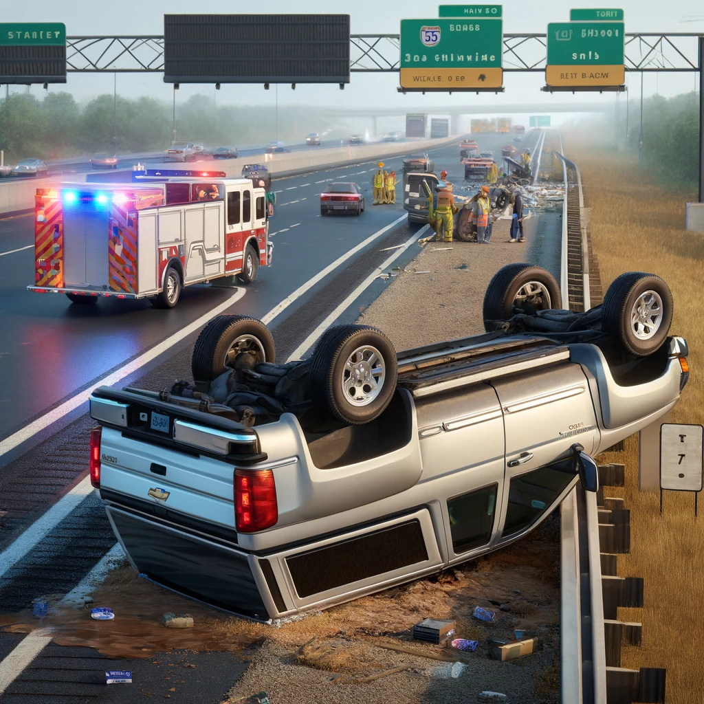 Rollover Accident on Turnpike in Broadview Heights