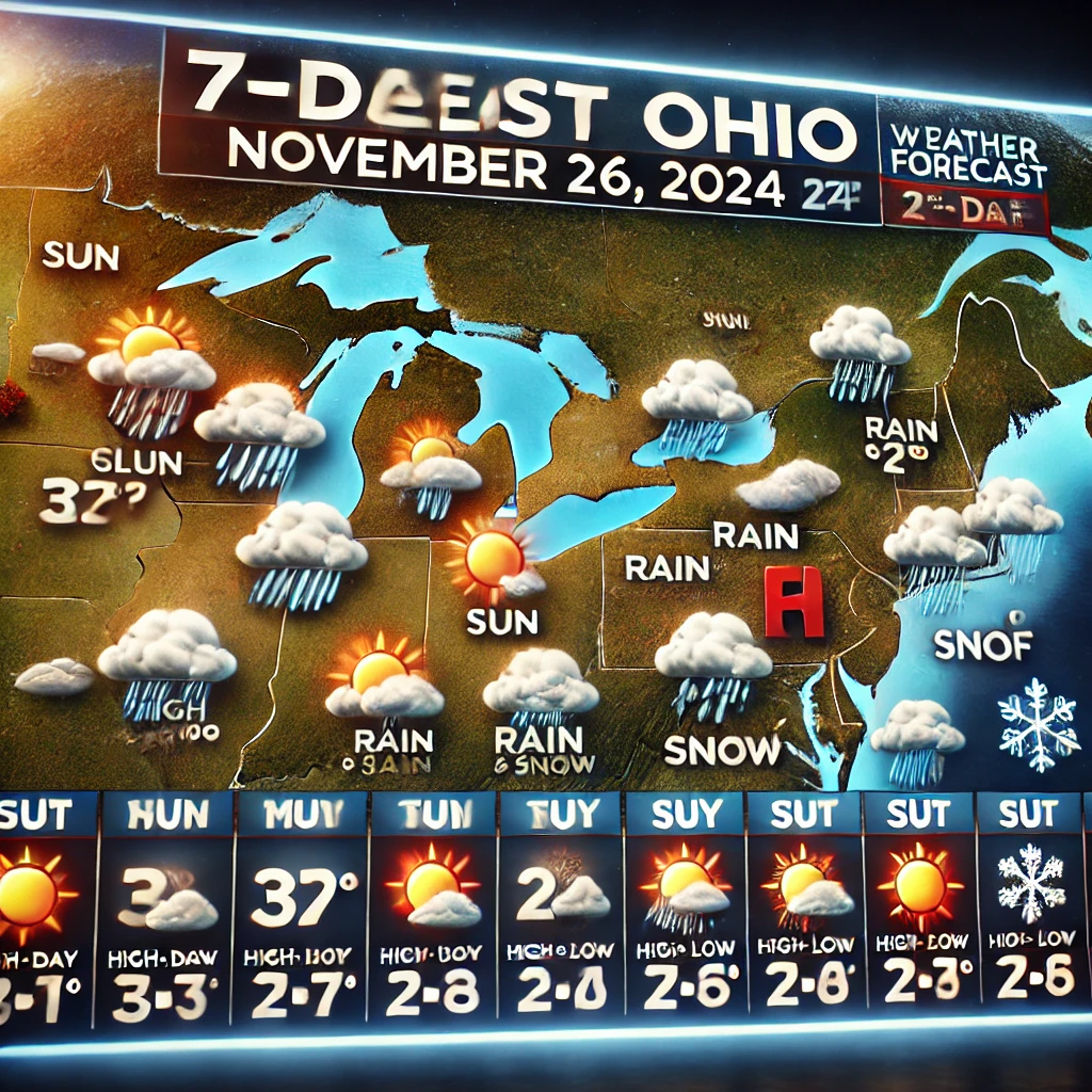 7-Day Weather Forecast for Northeast Ohio (Starting November 26, 2024)