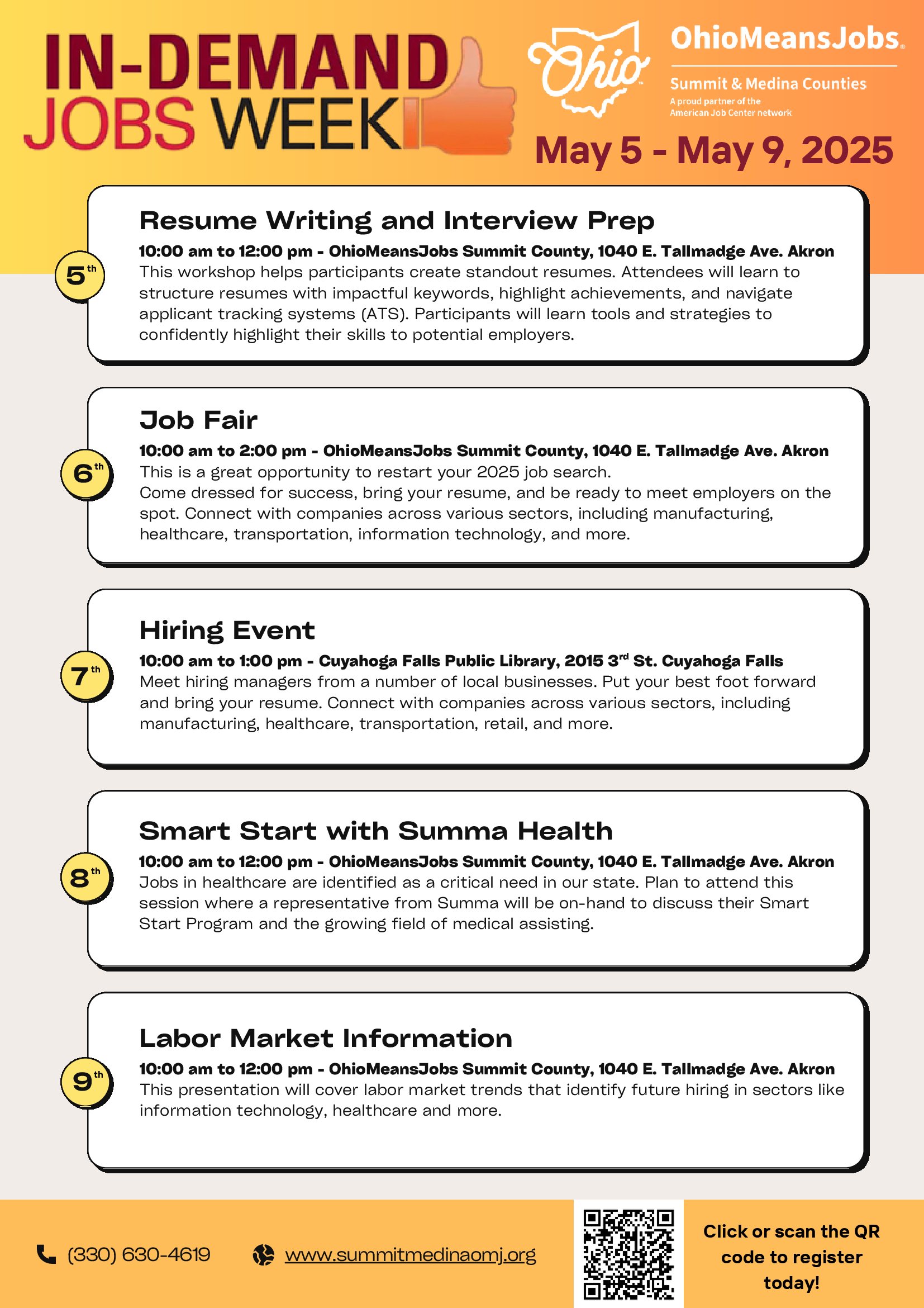 Summit and Medina Counties Gear Up for In-Demand Jobs Week