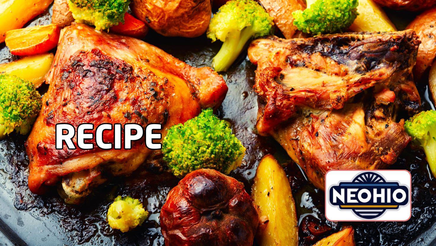 Baked Herb Chicken with Colorful Roasted Vegetables