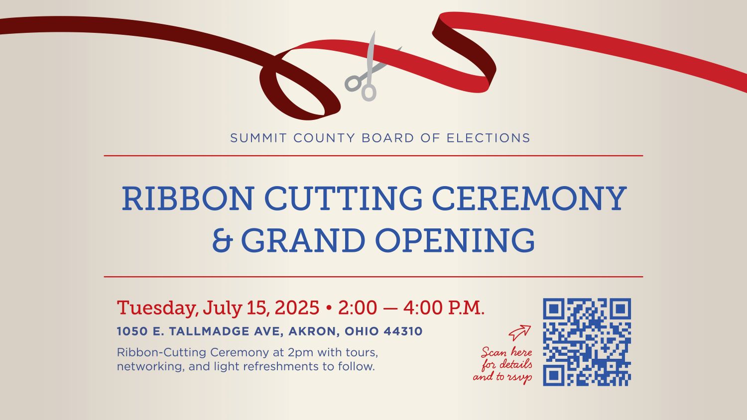 Summit County Board of Elections Opens New Location with Ribbon Cutting Ceremony