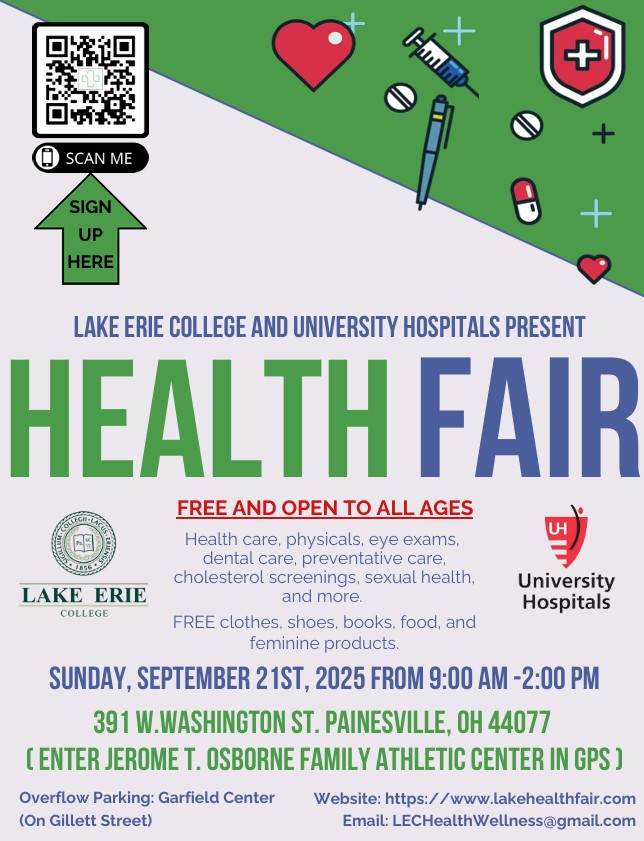 Lake Erie College Partners With University Hospitals for Free Health Fair
