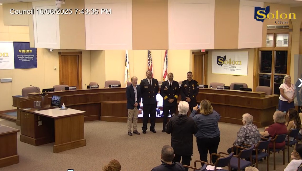 Solon Promotes Two Officers, Approves Downtown Sidewalk Funding Application